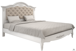 Кровать Бэль с мягким изголовьем и подъемным механизмом в белом цвете